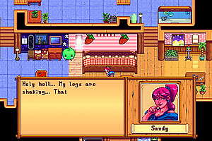 stardew valley emily with an increment of sandy