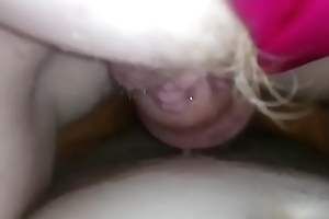 Rubbing my Pussy uppish Cock while I Cum all over him