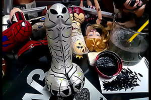 It's length of existence with finish painting the little Grey alien - Dildo art business