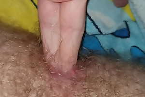 Horny unaccompanied male fingers his stingy ass