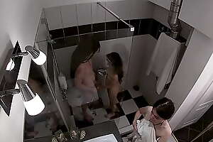 HIDDEN CAM - Threesome shower